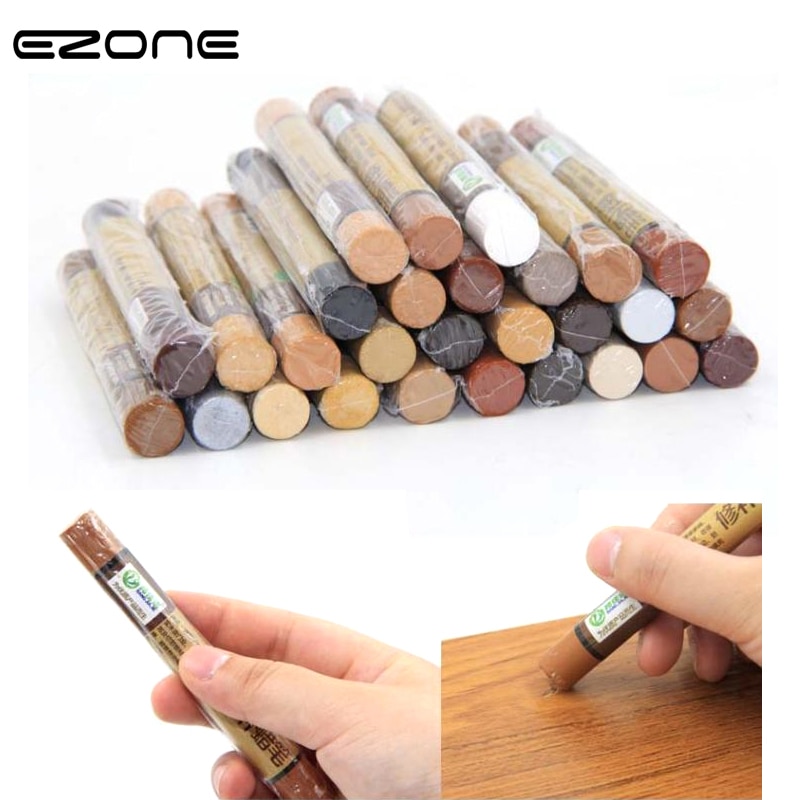 EZONE Furniture Touch Up Crayons Patch Paint Pen Furniture Paint Floor Repair Wax Crayon Wood Composite Repair Materials Supply