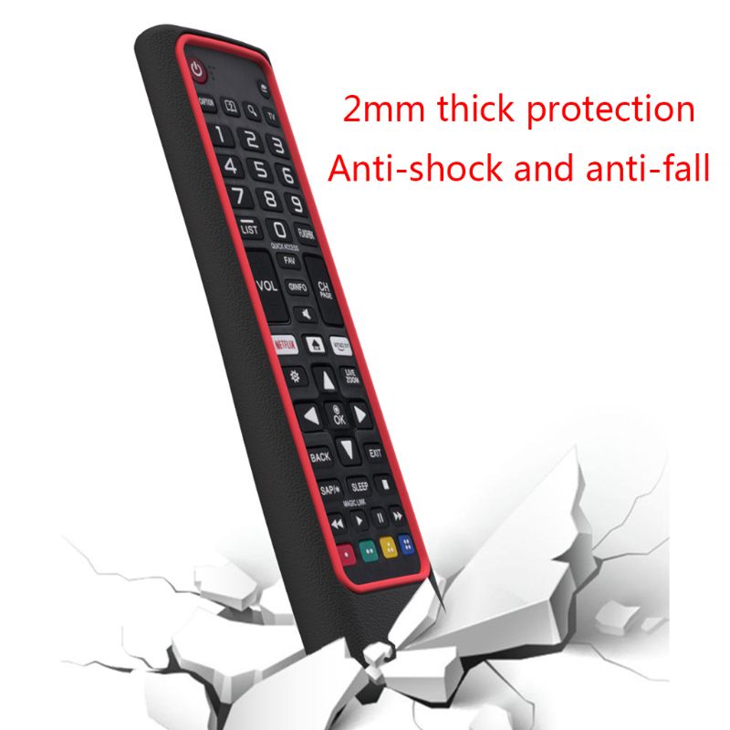 Blødt silikone etui fjernbetjening beskyttelsesdæksel til smart tv akb 75095307 fjernbetjent støvtæt anti-slip controller