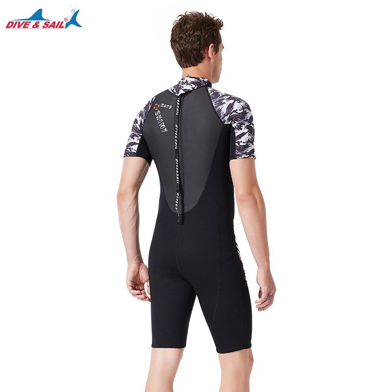 Premium CR Neoprene Wetsuit, Women and Mens Scuba Diving Thermal Wetsuit in 1.5mm Shorties Spring Jumpsuits Wet Suit back zip