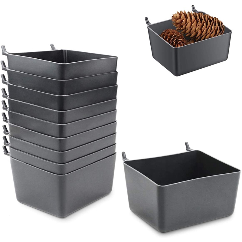 10Pcs Pegboard Box, Pegboard Bin Kit, Pegboard Basket Storage Organizer, Pegboard Accessories Parts for Organizing Tools