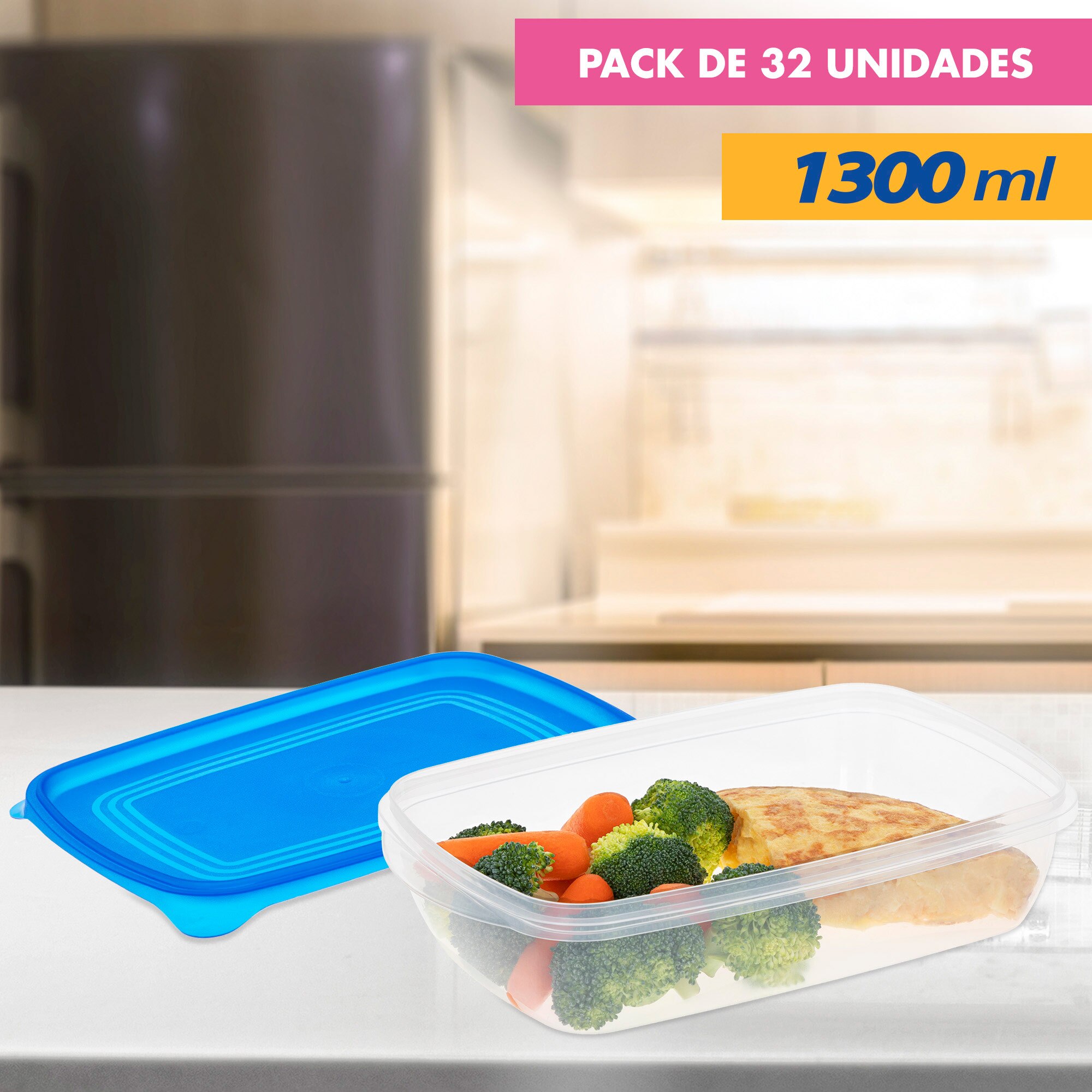 Pack recipientes herméticos, Tapers para comida, tupers plastico, apilables, Apto para microondas y lavavajillas, fiambrera