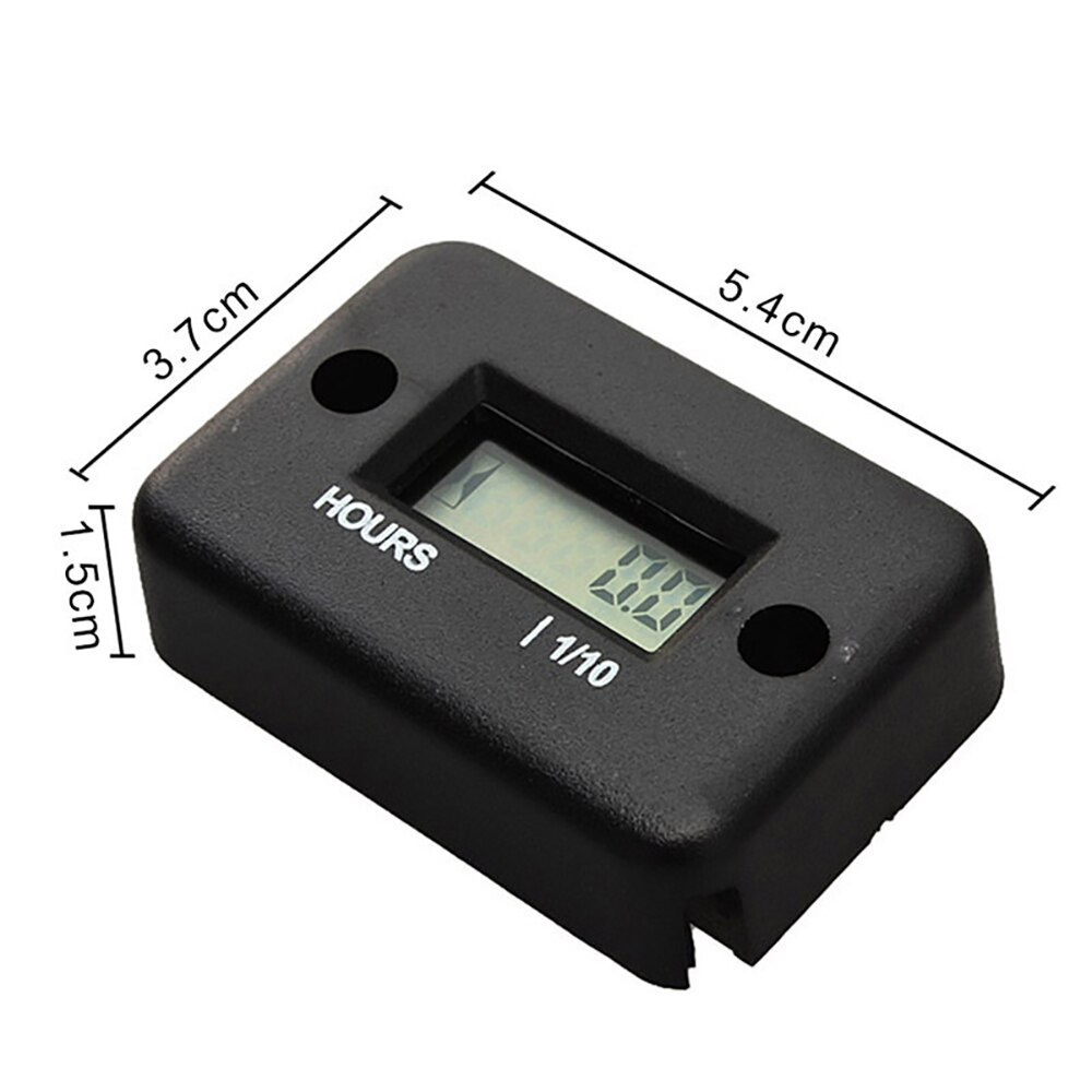 Hour Meter Motorcycle Gauge LCD Display Hour Meter for 4 Stroke Gas Engine Offroad Panel Hour ATV Motorcycle Generator Bike