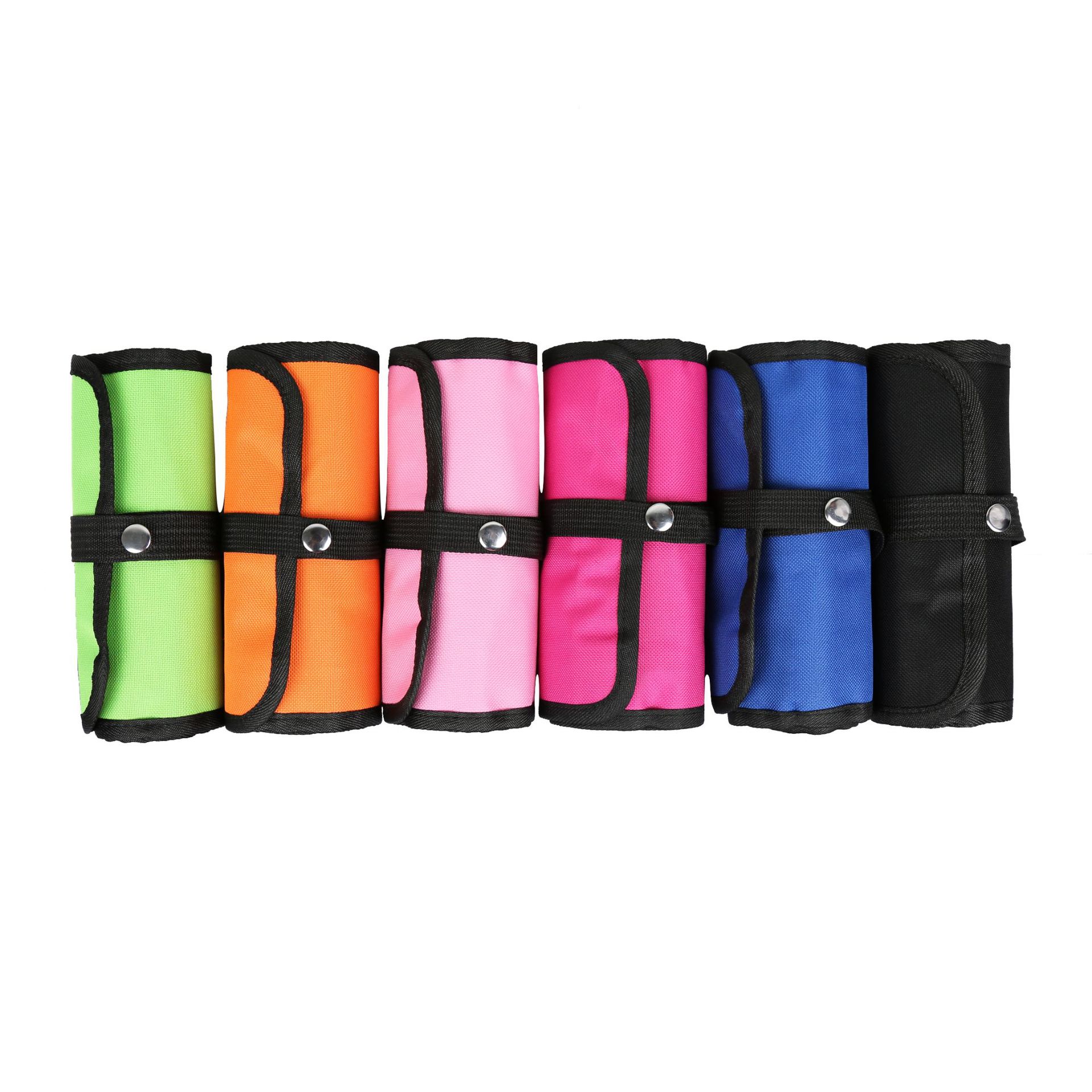 36-Holes Solid Color School Pencil Case With Buckle High Capacity Kawaii Pencil Pouch Retro Korean Stationery Office Supplies