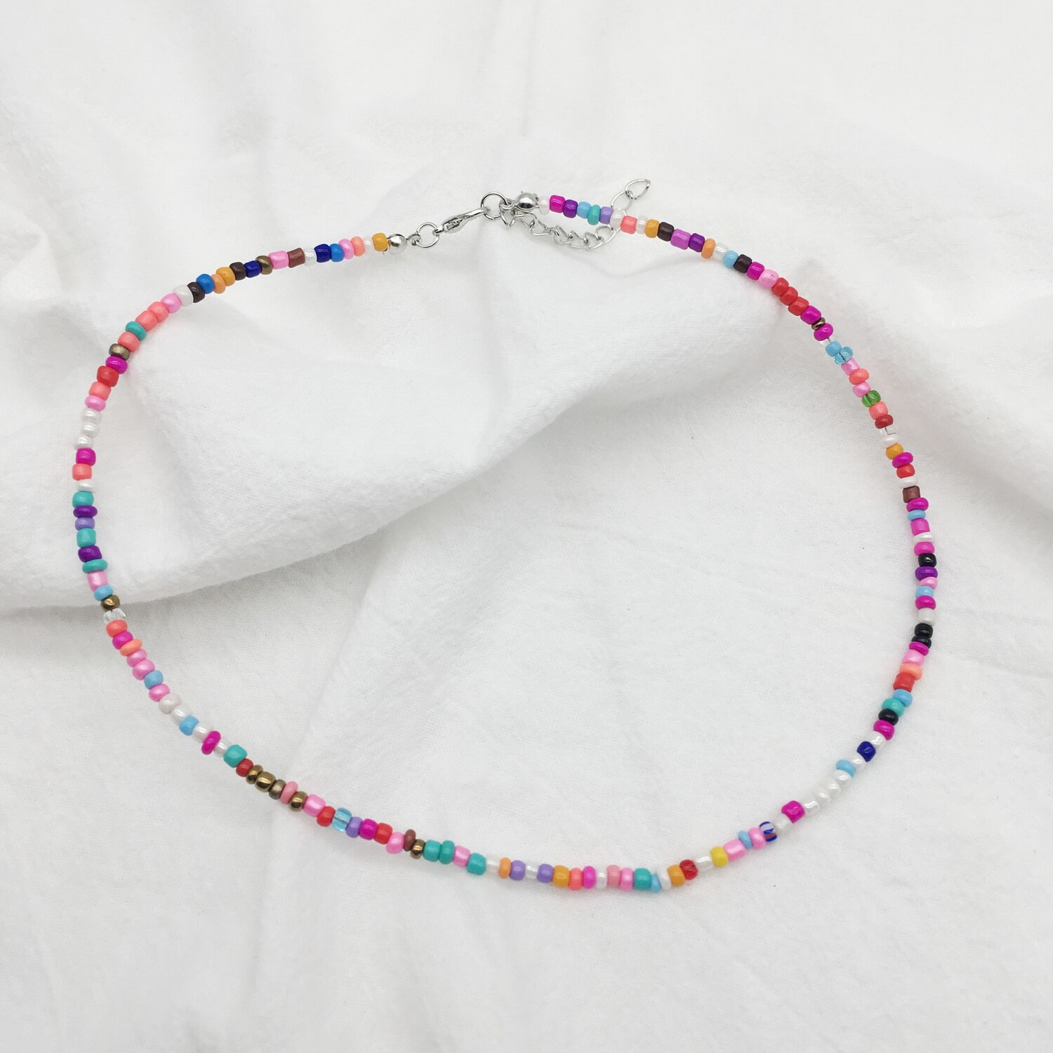 Choker damski 2021 moda 3 mm koraliki Bohemia Beach krótki naszyjnik dla urody kobiety dziewczyny hurtownia naszyjnik