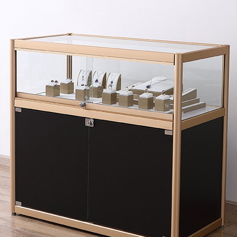 Kabinet display montre glas dørlås m/ nøgler skydelås lås zinklegering