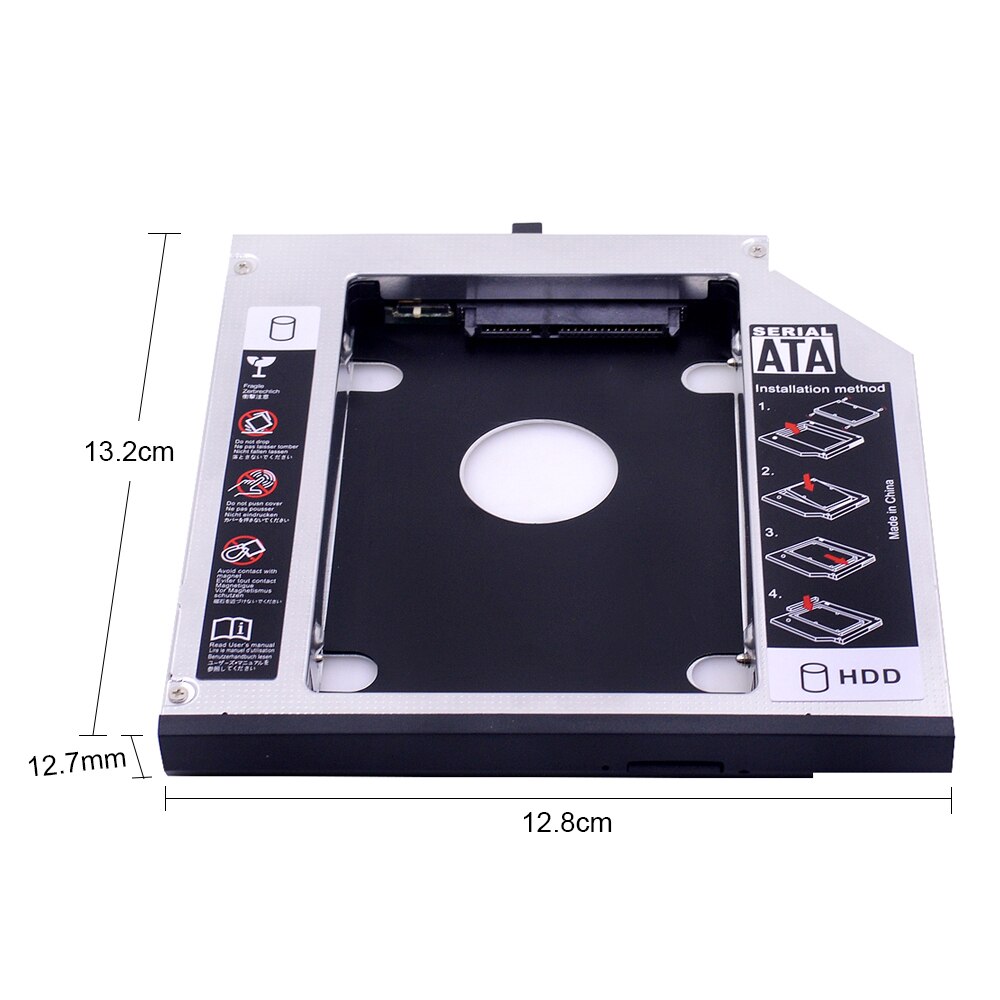 Chipal aluminium 2nd hdd caddy 12.7mm sata 3.0 für 2.5 & #39 ;& #39 ; ssd-gehäuse hdd-gehäuse für lenovo thinkpad  t420 t430 t520 t530 optibay