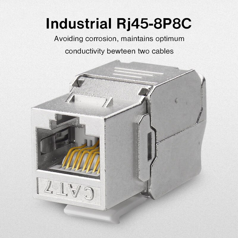 ZoeRax RJ45 CAT 7 herramienta menos STP conector Keystone blindado... Cat7 Keystone de aleación de Zinc de módulo adaptador de acoplador de placa de pared