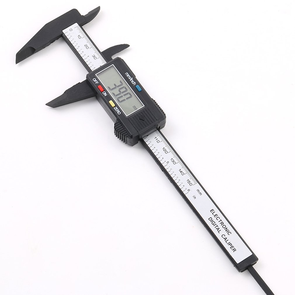 Jauge électronique numérique en Fiber de carbone, outil de mesure micrométrique à pied à coulisse, écran LCD de 150mm, 6 pouces, noir