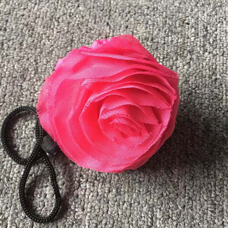 Bolsa de compras plegable, bolsa de hombro de tela Oxford con flores rosas, bolsas de supermercado portátiles ecológicas, bolsa reutilizable para mujeres 1 unidad: rose red