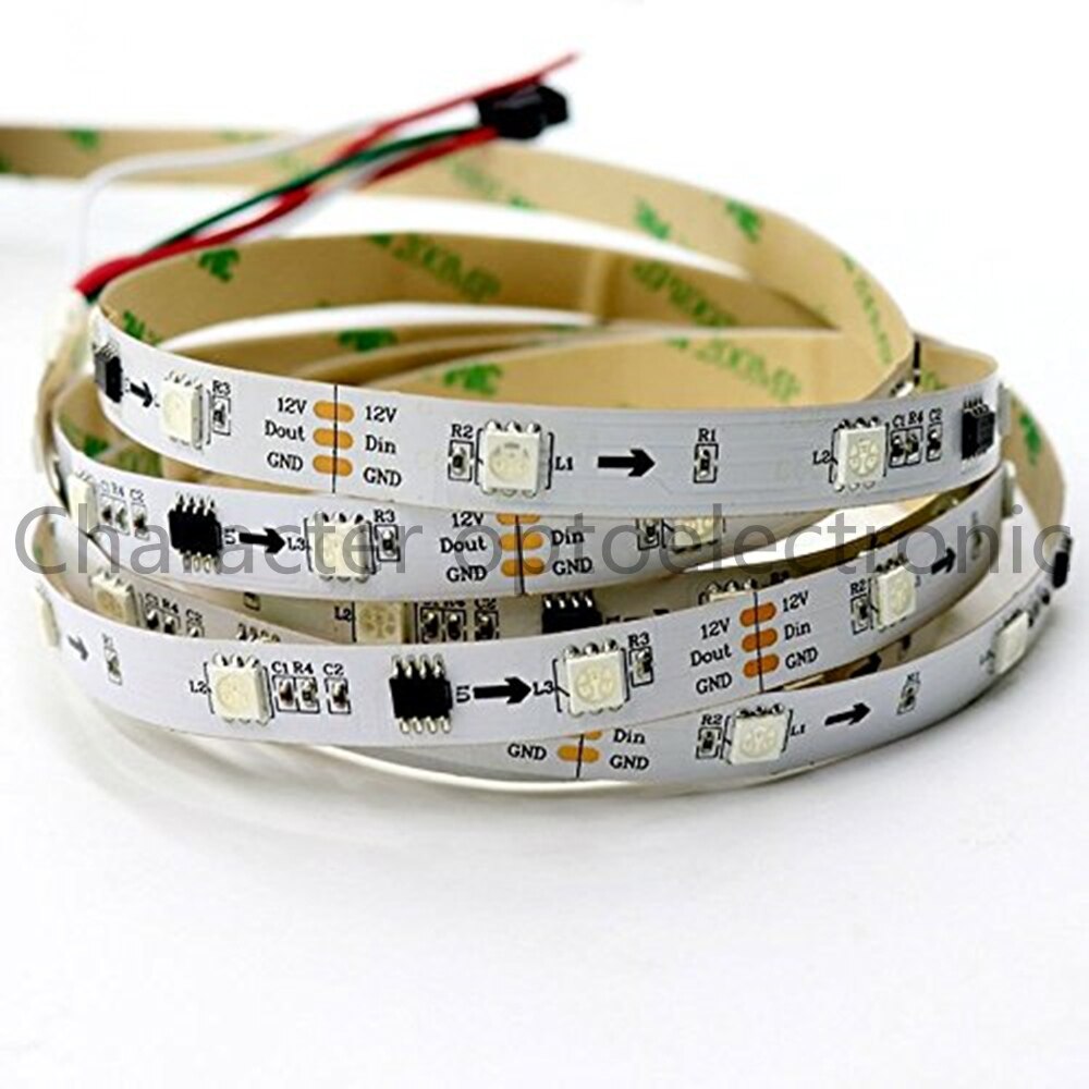DC12V WS2811 5050 SMD RVB Bande Adressable 30/60leds/m Pixels Led Externe 1 ic contrôle 3 leds 5 m/roll imperméable IP67/IP30