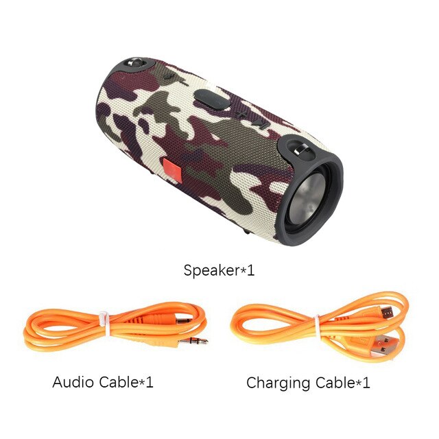 Outdoor Bluetooth Speaker Subwoofer TWS 40W Speaker Waterproof Portable Music Player 3600 mAh battery column soundbar caixa DE: Camouflage