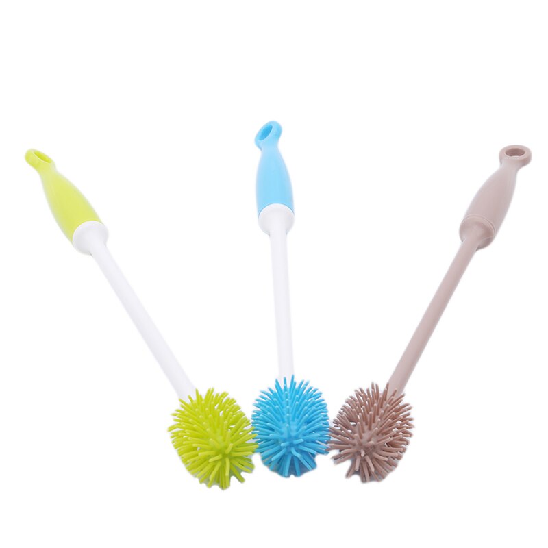 3 couleurs bébé biberon brosses nettoyage tasse brosse pour mamelon bec Tube enfants alimentation brosse de nettoyage mamelon brosse café thé