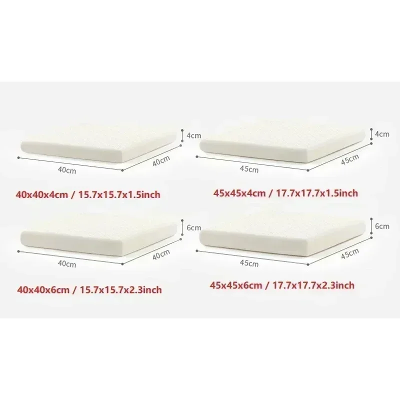1PC Natürliche Latex 40x40/45x45 Thailand Natürliche Latex Sitzkissen Pad Stuhl Hüften Orthopädische kissen Sitz Latex Matten Schützen