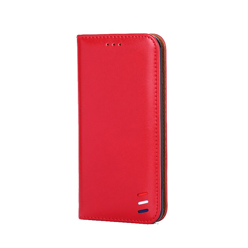 Funda tipo billetera para Huawei Honor 7A, funda para teléfono Honor 7C, Funda de cuero de lujo con soporte para libro, funda con tapa, funda para Huawei 7A Pro 7C: Honor 7C (5.9inch) / Rojo