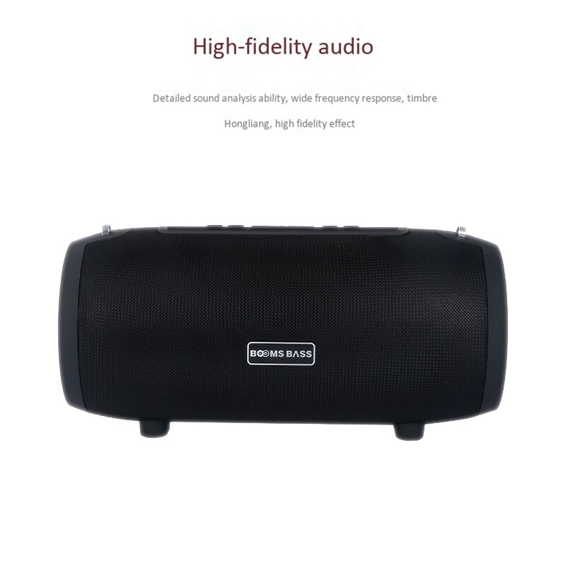 Booms Bass L9 Bluetooth Speaker Bass Portable Column Wireless Stereo Subwoofer Music Play Soundbox