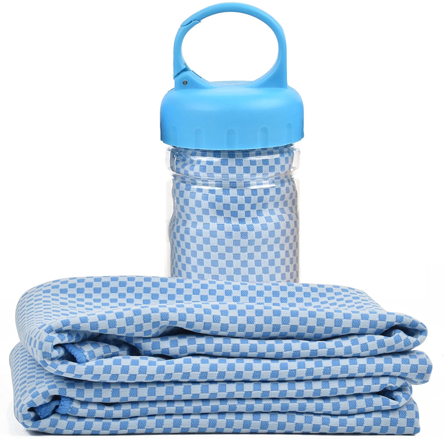 Cold Feeling Towel Anti Ultraviolet, Anti Heatstroke, Super Absorption, Mountaineering, Swimming And Traveling, Multi-purpose: Blue