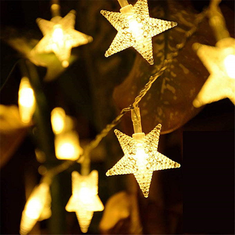 10/20/40/80 LED Star Light String Twinkle Slingers Batterij Aangedreven Kerst Lamp Party Wedding decoratieve Fairy Lights: 10M 80LEDs