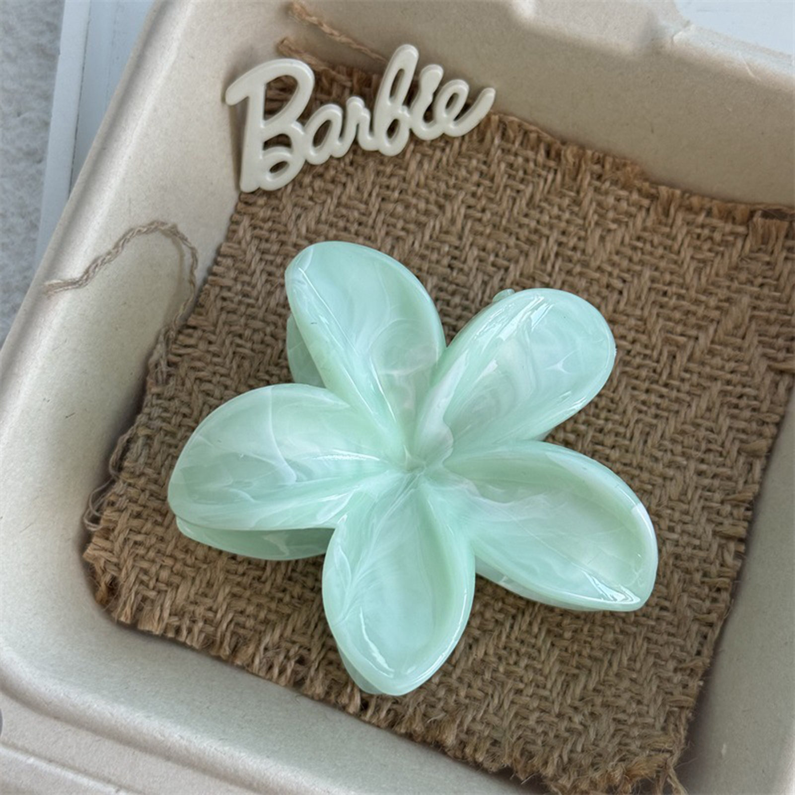 Gradient Flower Hair Clip Beach Hairpins Flower Claw Clips Hawaiian Style Headwear Summer Flower Hairpins Girls Hair Accessories: Antique Bronze Plated