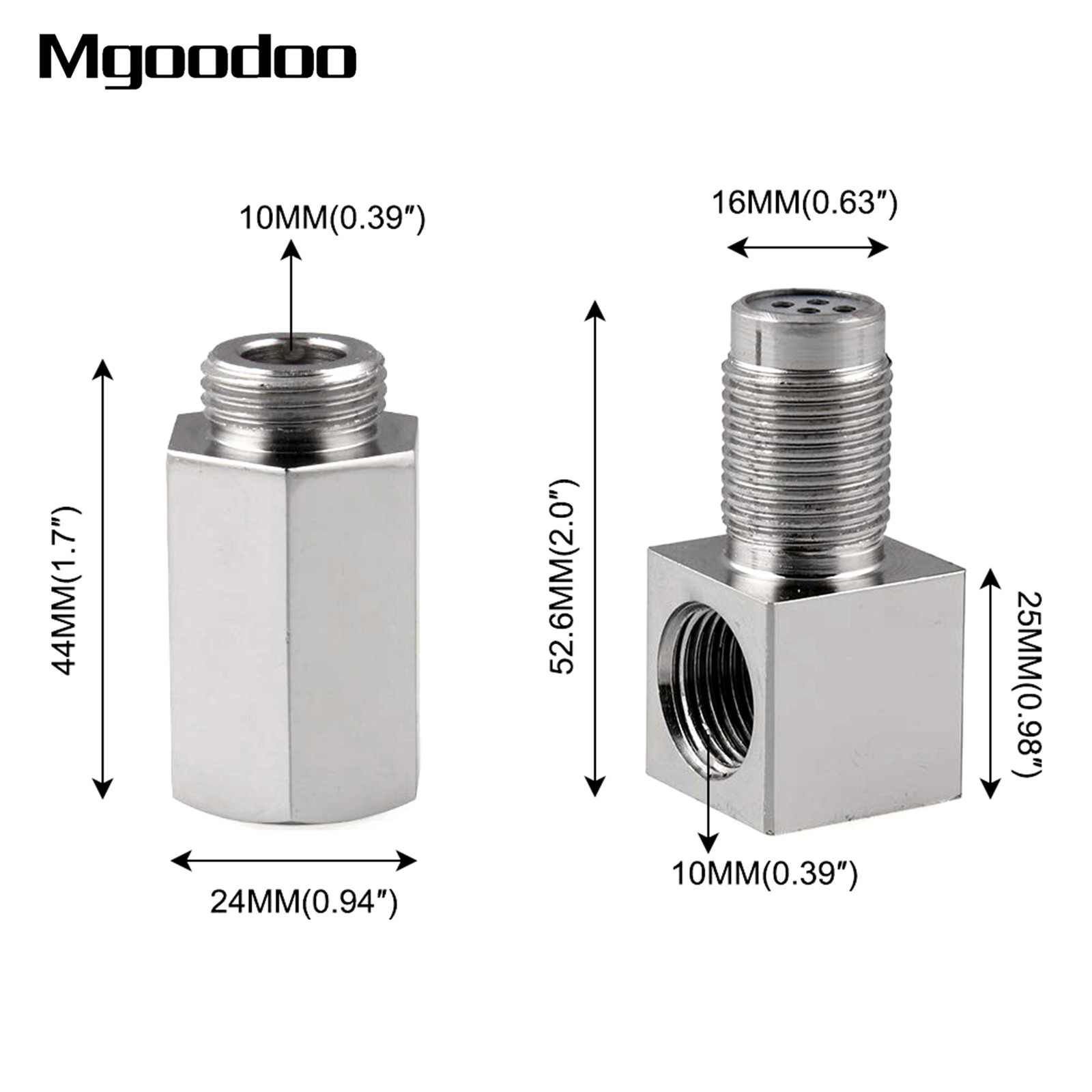 90 Degree O2 Oxygen Sensor Spacer Engine Light CEL Check Bung Mini Catalytic Converter CEL Eliminator Car Accessories