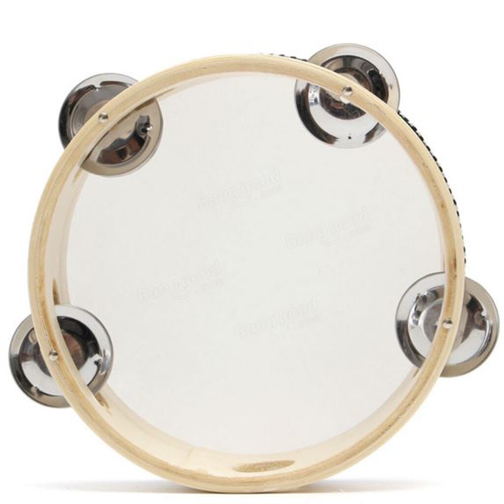 6 tommer håndholdt tamburintromme klokke metal jingles musikalsk legetøj percussion