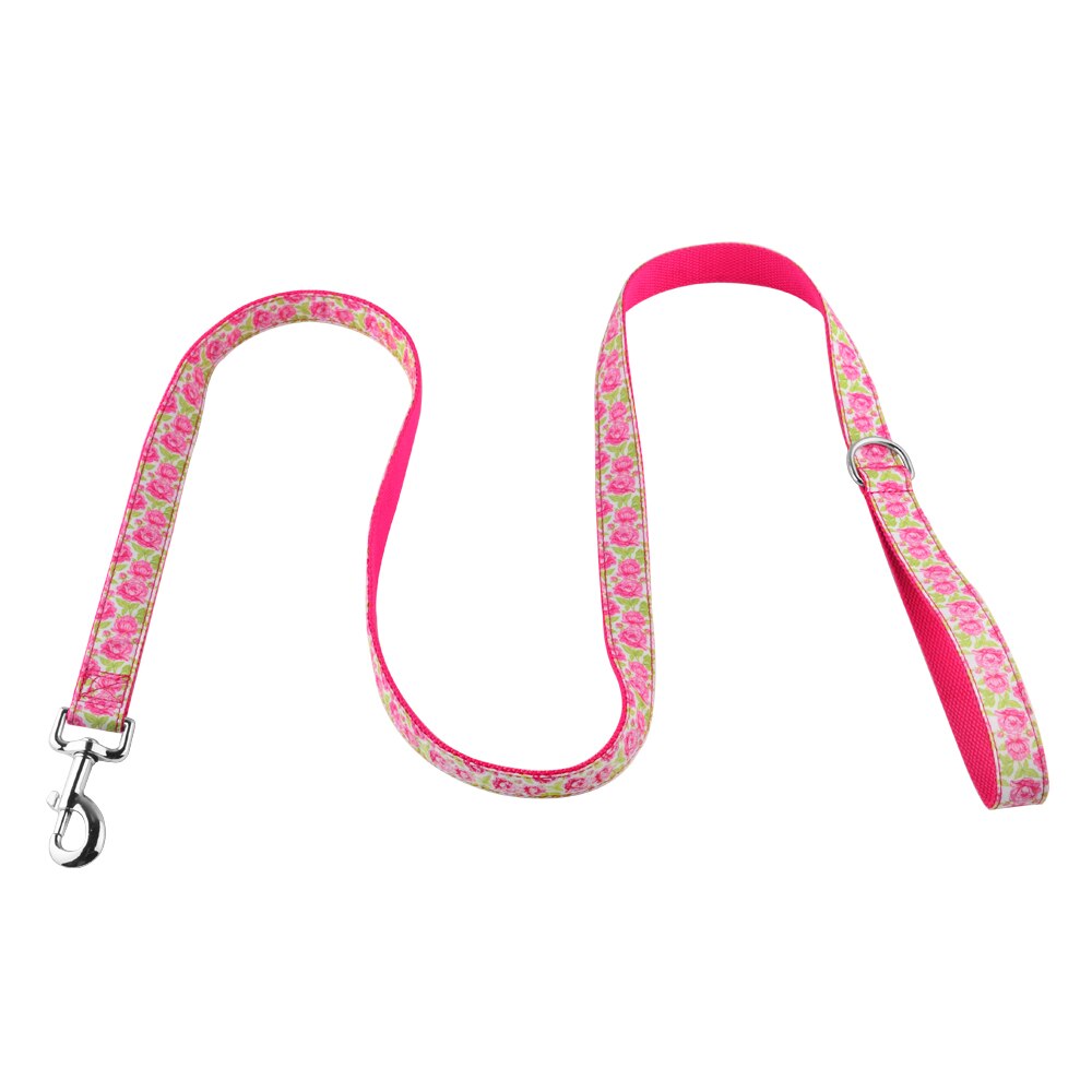 1.5m lange hondenriemen, coole halsband, hondenriem van duurzaam nylon, xs sm ,  l 4 kleuren: Felroze / 2.5cm breedte