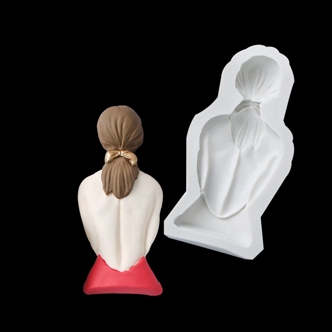 Belle fille silicone moule bricolage fondant gâteau moule chocolat fudge outil cuisine ustensiles de cuisson k253: k781