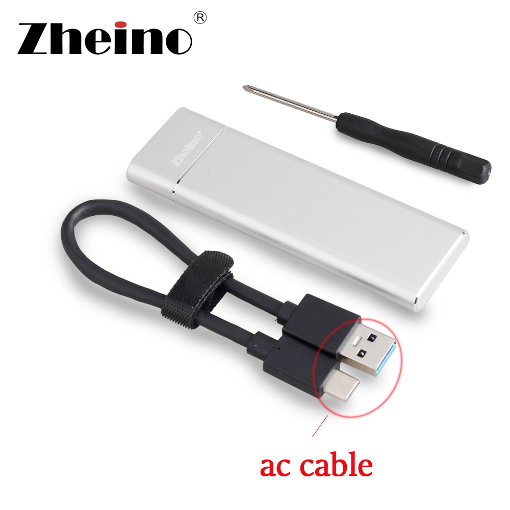 Zewnętrzna Obudowa SSD M.2 2280 Typ C USB 3.0 - Aluminium - Zheino