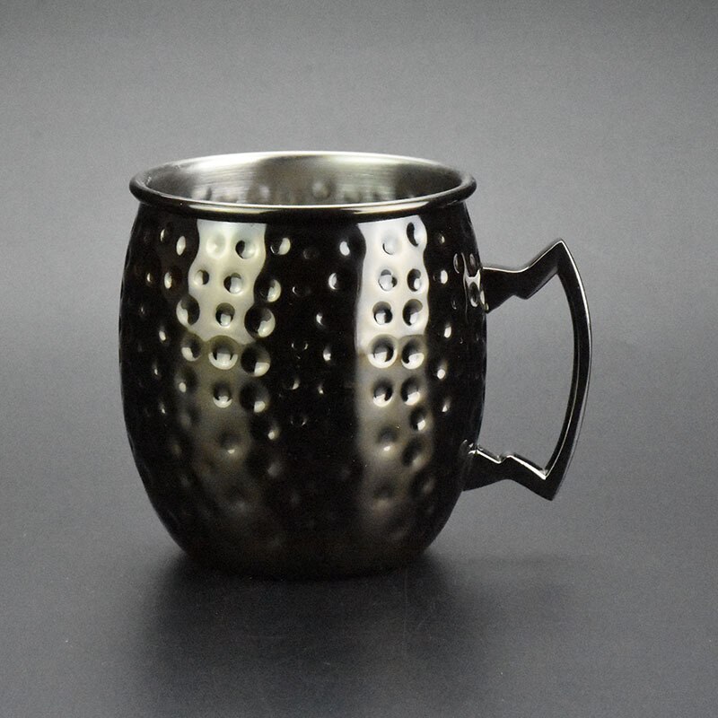 550ml 18 Ounces Hammered Copper Plated Moscow Mule Mug Beer Cup Coffee Cup Mug Copper Plated Cocktail Cup: T3