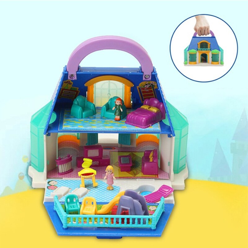 Maison de jouets pour enfants, valise de poupées, ensemble d'assemblage, Kits de construction, maison de poupée, accessoires, maison de villa, bricolage