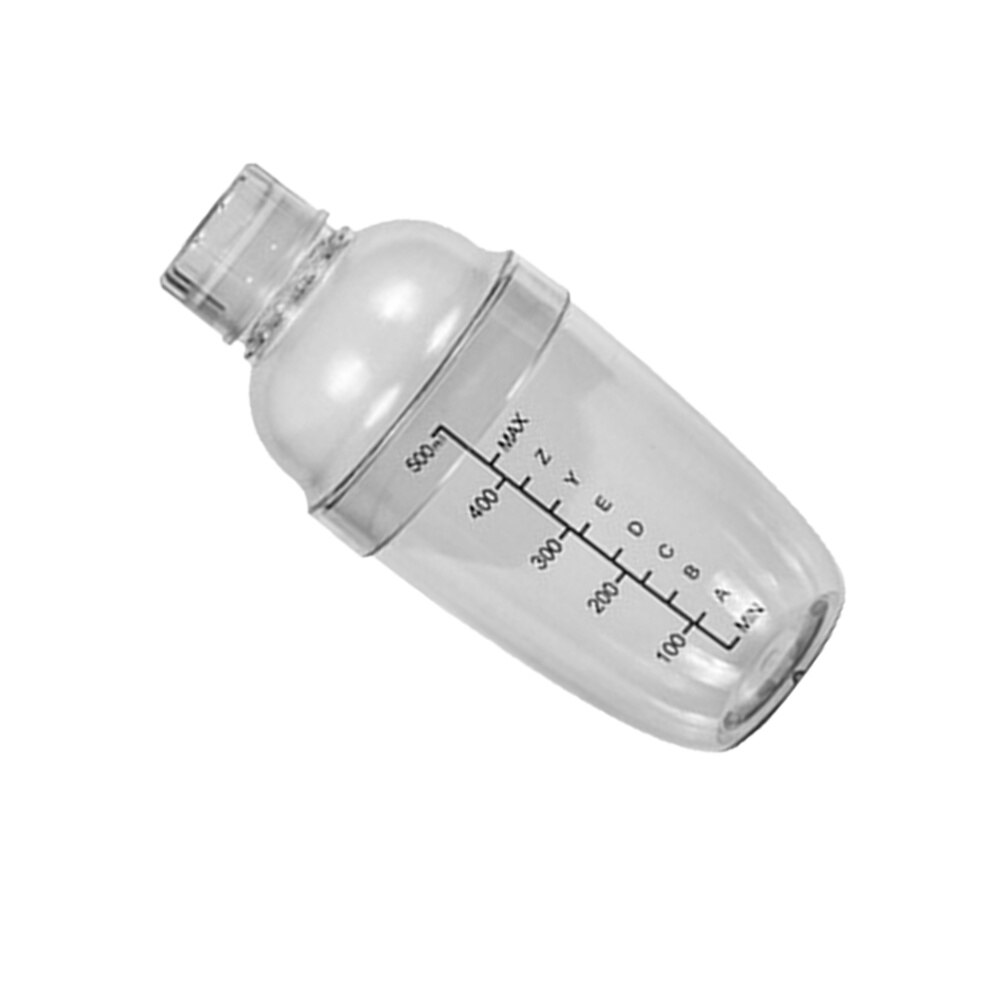 300ml Hand Shake Cup Cocktail Shaker Transparent Mixer Cup Clear Bar Shaker Wine Milk Tea Shaker Cup with Scale (White)