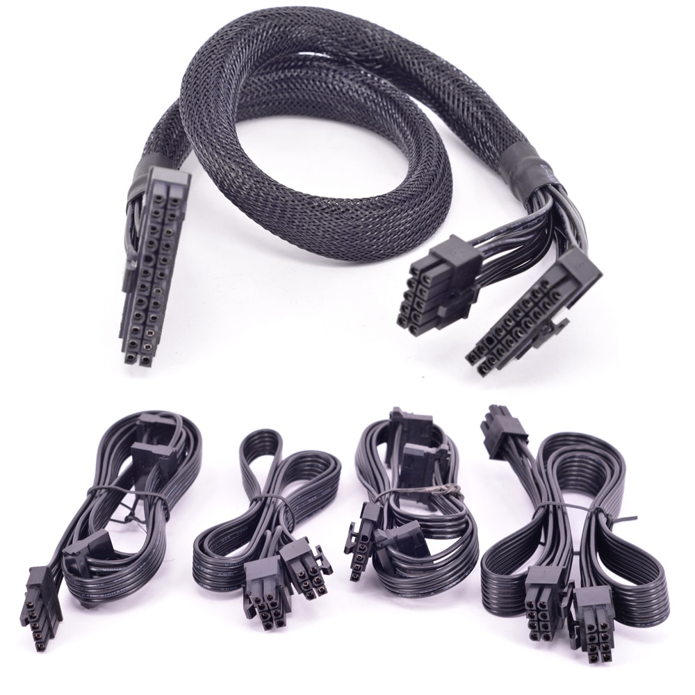 Til cooler master mwe gold 750 650 550 fuld modulær strømforsyning pcie 6 -pin  to 8- pin 6+2- pin 5- pin periferi 4- pin sata strømforsyningskabel
