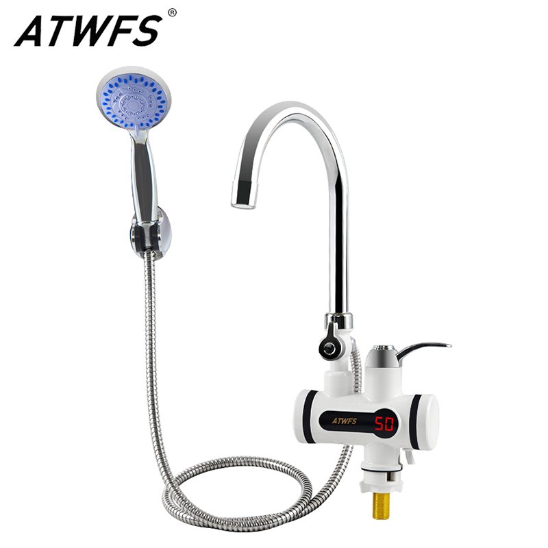 ATWFS 3000 W Durchlauferhitzer, Wasserhahn, Dusche, sofortige elektrische Wasserhahnheizung, Warmwasser für Küche und Badezimmer