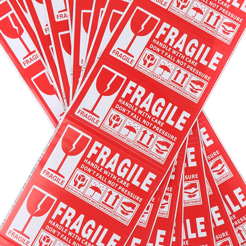 100 stücke Fragile Aufkleber Fragile Label Warnung Etiketten 9cm * 5cm neue