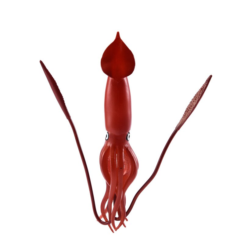 Cross Border Sales Model Oceans Animal Model Toy Plastic Solid Marine Organism Octopus Crab Model Ornaments: S867 Large Squid