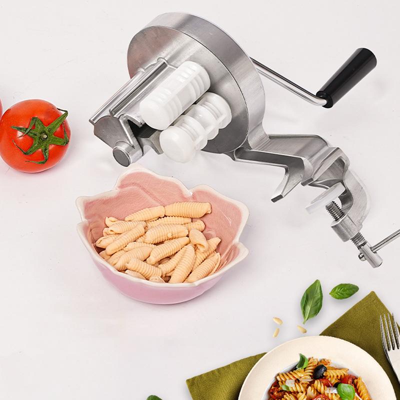 Manuelle Cavatelli Maker Maschine tragbare Makkaroni Maker manuelle Pasta Maker mit ergonomischen Handkurbel Nudeln Pressen