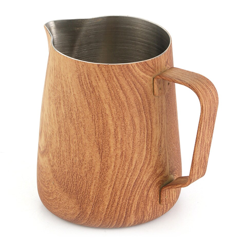 Koffie Melkkan 350/600Ml Graining Rvs Opschuimen Werper Pull Bloem Cup Espresso Frothers Mok Koffie Barista gereedschap