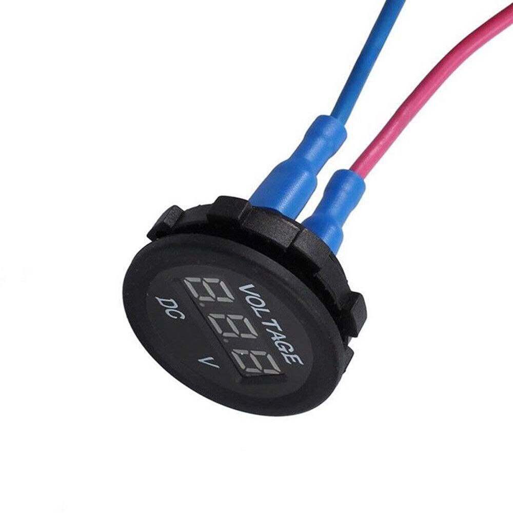 Moto coche LED voltímetro digital 12-24V panel voltímetro digital pantalla