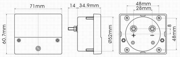Dh -670 30a 50a 100a 200a 500a jævnstrøm med shunt analog forstærkerpanel meter strøm amperemeter