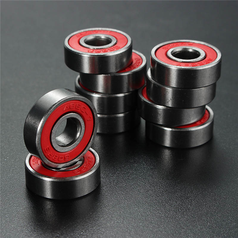 10 st abec 7 608rs skate scooter skateboard hjul reservlager kulrulle högsta precision