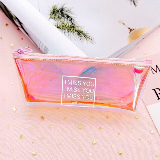 Vrouwen Cosmetische Tas Pu Lederen Waterdichte Rits Reizen Wassen Make Organisator Make Up Bag Pu 1Pc Grote Beauty Case: B style