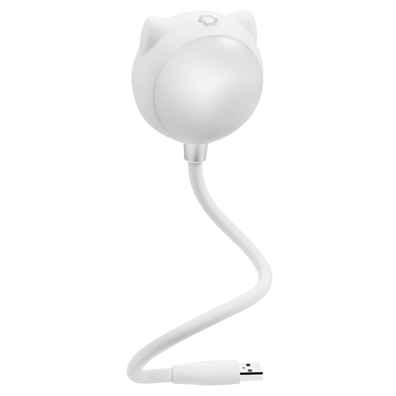 DISOUR Mini Bluetooth Speaker Wireless USB Interface with Touch Adjustable LED Light Cartoon Subwoofer Small Sound Night Light: White