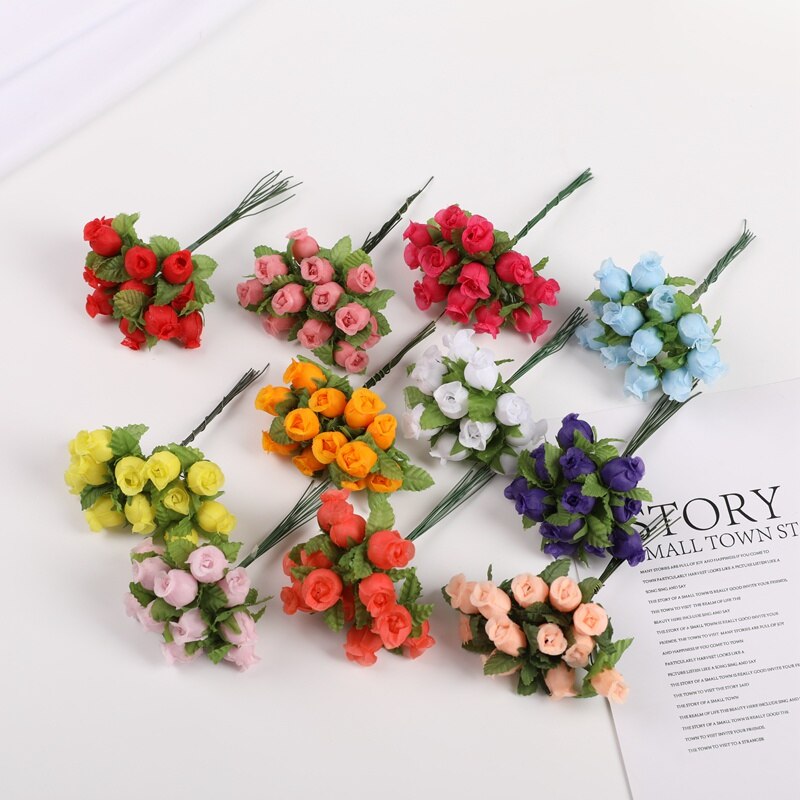 Bouquet de grenade artificielle 12 pièces, décoration de mariage, décorations de noël pour la maison, guirlande Mini fleurs décoratives