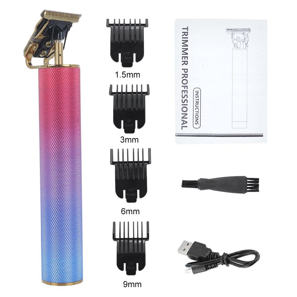 Hair Trimmer Set Tool Electric Hair Clipper Hair 0mm Barber Machine Cordless Haircut Men Cutter Shaver Home Use: colorful no box