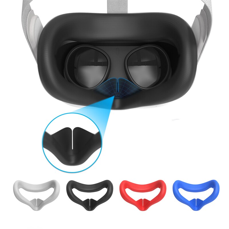 Siliconen Gezicht Cover Vervanging Oogmasker Pad Kussenhoes Voor Oculus Quest 2 Vr Case Virtual Reality Bril Accessoires