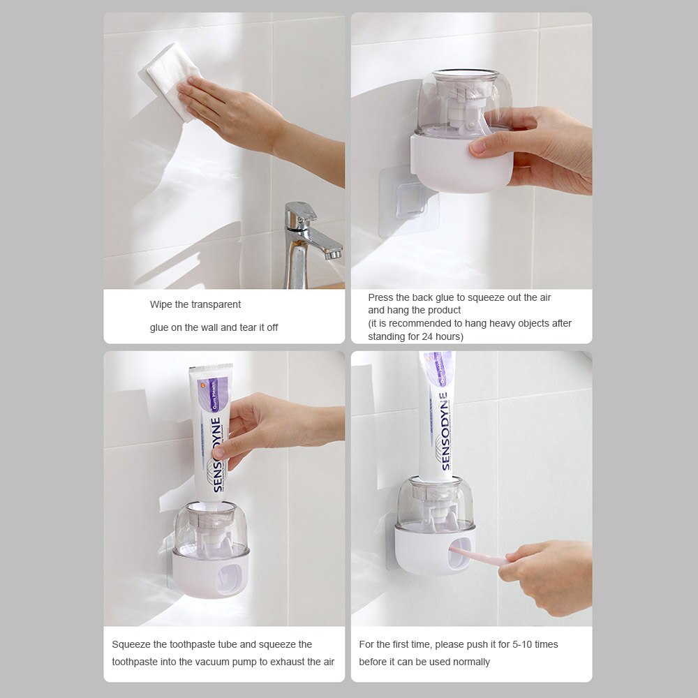 Automatic Toothpaste Dispenser Wall MountedTooth Paste Bathroom Accessories For Bathroom Daily Living Squeezing Aids PR