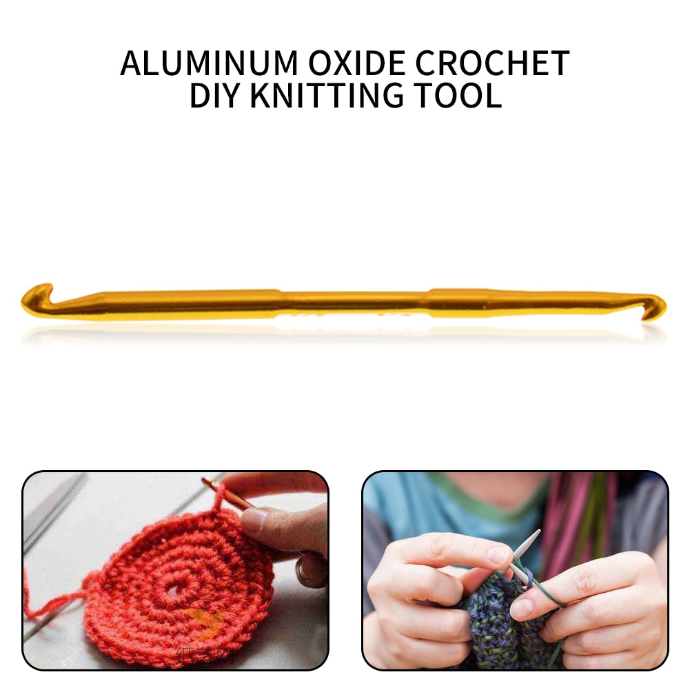 10pcs Aluminum Alloy Craft Handmade Crochet Hook Yarn Double Head Clothing For Beginners DIY Kniting Tools Woven Multipurpose