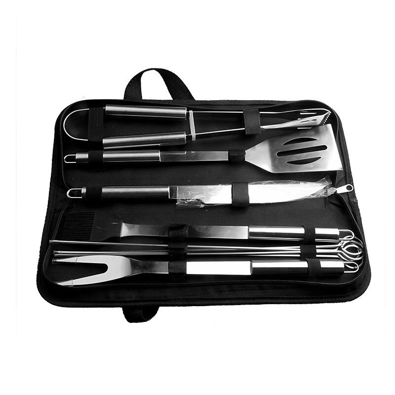 20Pcs BBQ Utensils Barbecue Grilling BBQ Tools Set Stainless Steel Kit Utensil Accessories Camping Outdoor Cooking Tools: 10 piece set