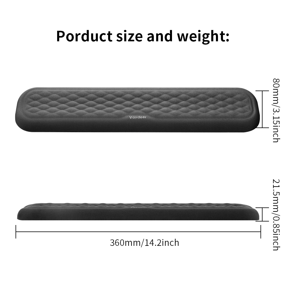 Keyboard and Mouse Wrist Rest Pad Padded Memory Foam Hand Rest Support for Office, Computer, Laptop: WHITE