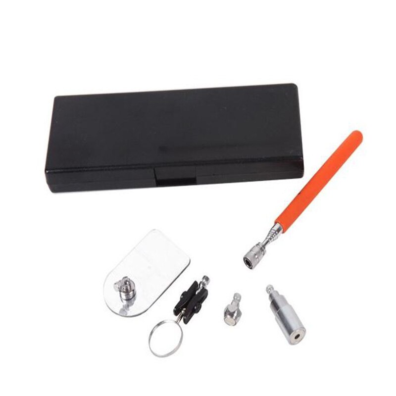 Miroir d'inspection télescopique de châssis de voiture, 5 pièces réglables d'entretien avec lumière LED