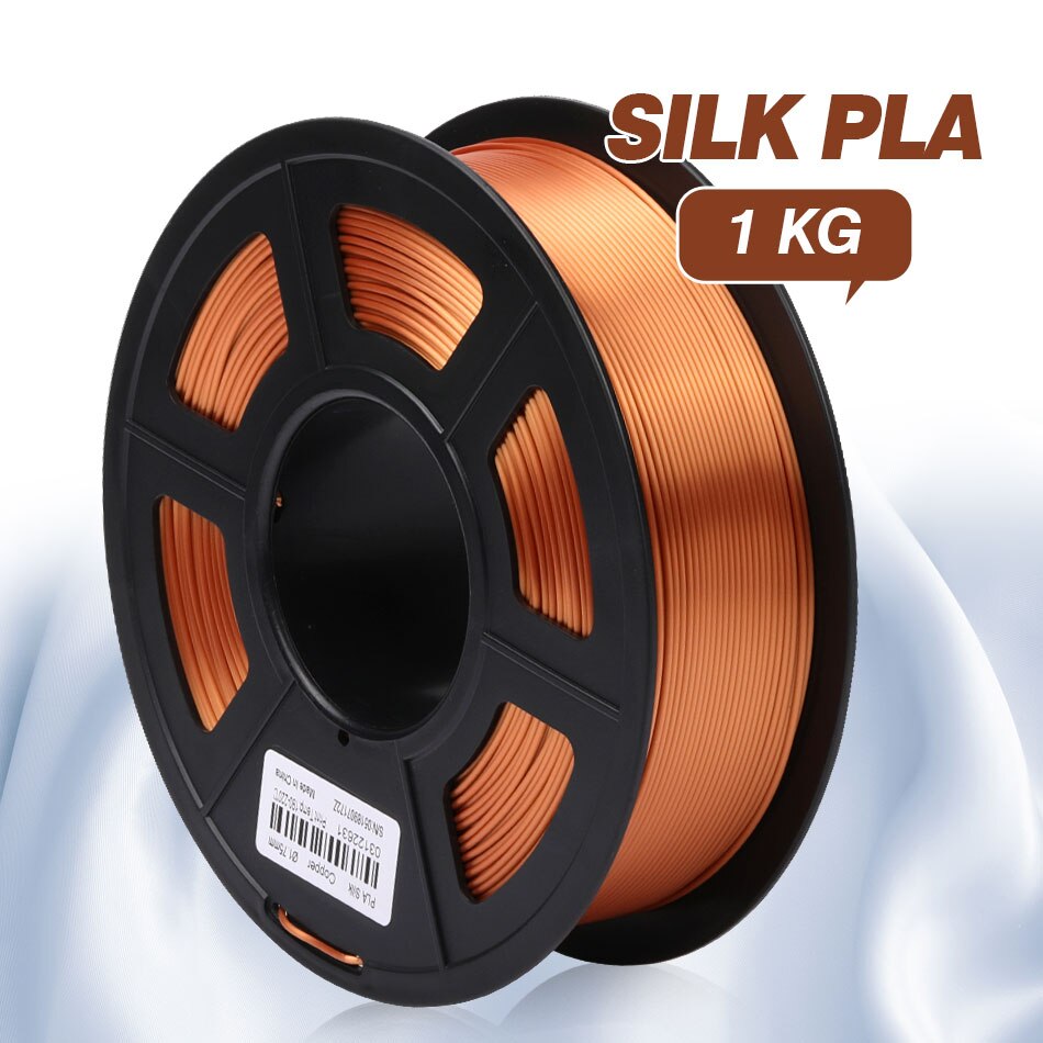 Silk Rainbow Filament 1.75mm 1kg For 3D Printer Bright Color Silk PLA 3d Filament Silk Texture 3D Printing Materials: Silk Copper